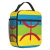 Kabyle Jewelry Insulated Lunch Bag for Camping Travel Amazigh Carpet Berber Leakproof Thermal Cooler Bento Box Women Kids