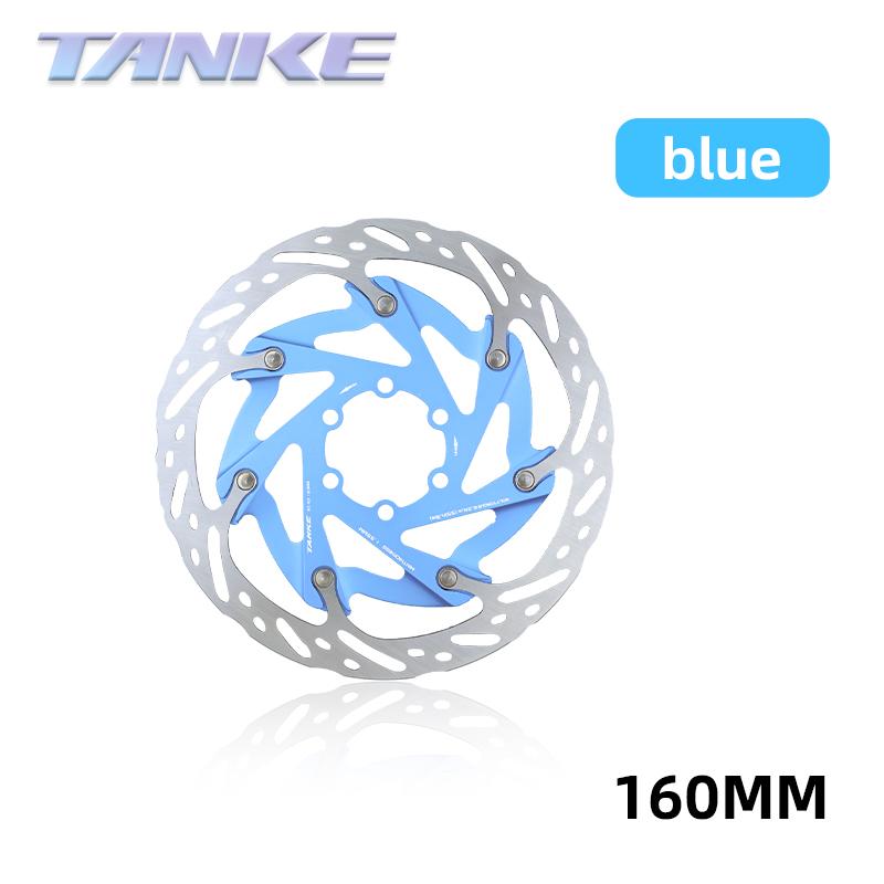 

TANKE Bicycle Disc Brake Rotor 140/160 Bike Floating Rotors Stainless Steel Mountain Bike Brake Rotor Mtb Heat Dissipation Part 160-blue