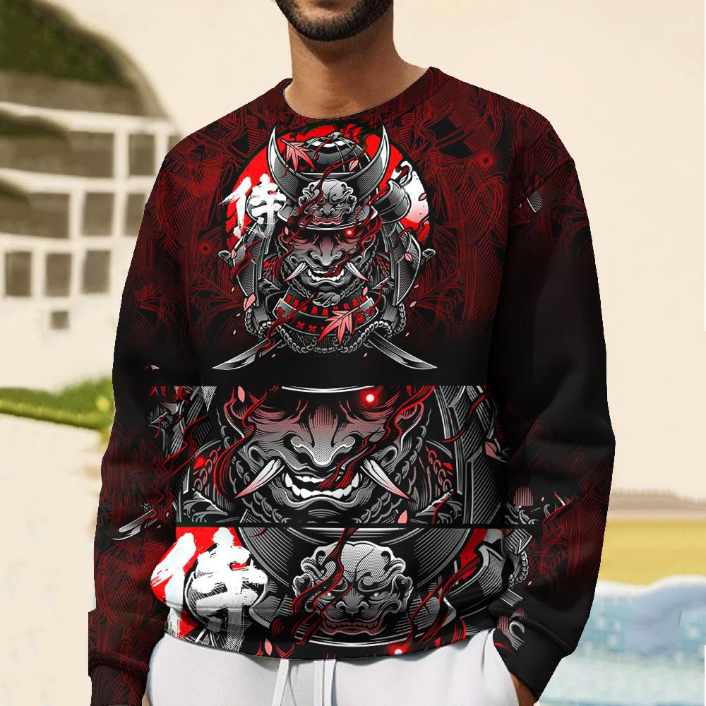2024 Ghost Samurai  Print Sweatshirt Hoodies For Mens Spring Oversized Hoodie Fashion Hip Hop Unisex Pullover Male Clothing 5XL