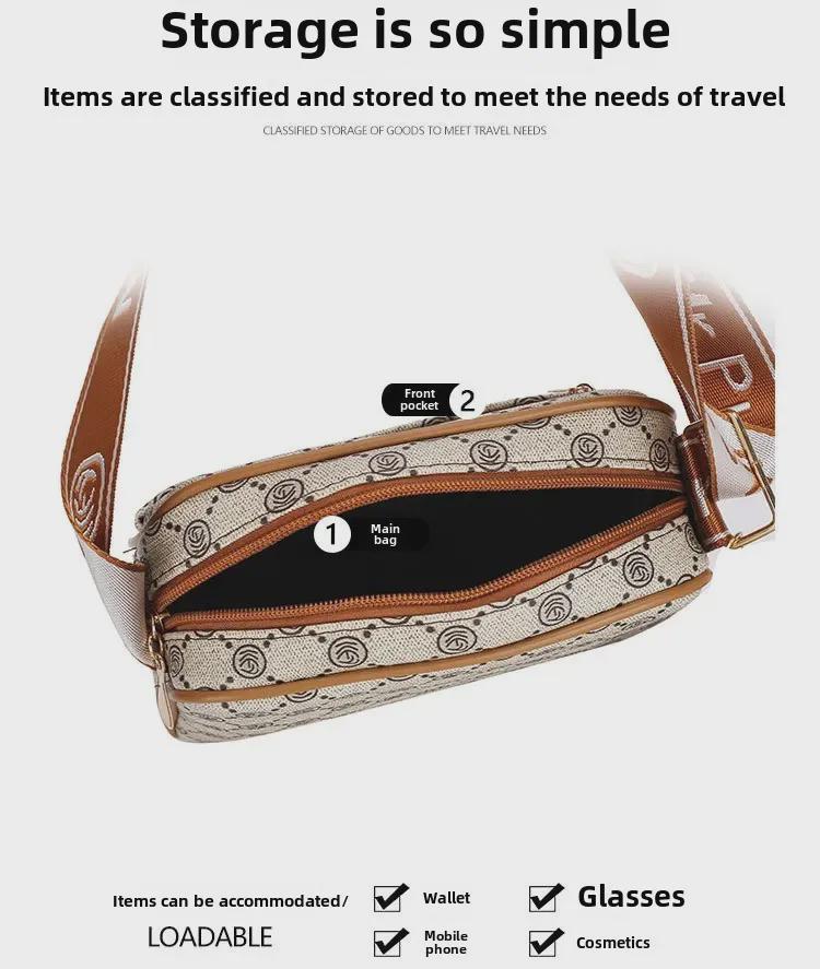 Women's Contrast Color Print Backpack & Crossbody Bag Set