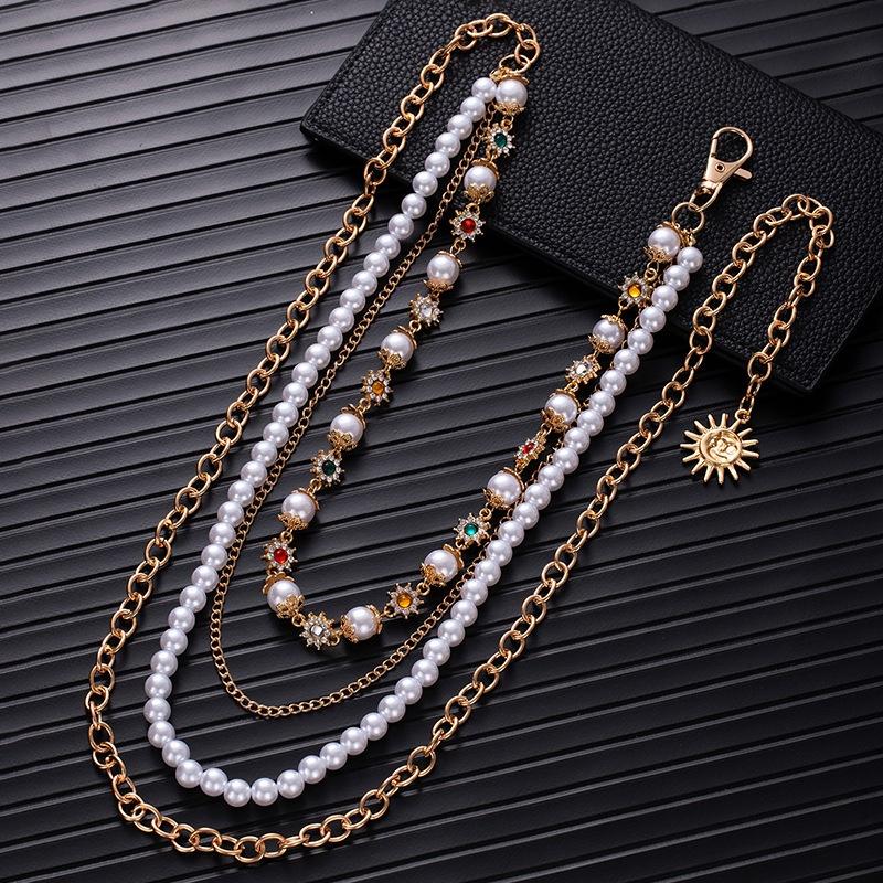 

Exquisite Luxury Star Pendant Keychains for Men Rock Goth Pants Waist Belts Wallet Bag Chain Jeans Pants Male Jewerly Grunge 120cm