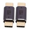 2Pcs Type C Male to Type C Male Adapter 40Gbps 100W Straight Mini USB C Adapter for Laptop