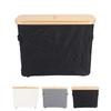 Toilet Paper Storage Basket with Lid Handle Foldable Standing Easy Assembly Toilet Paper Container B