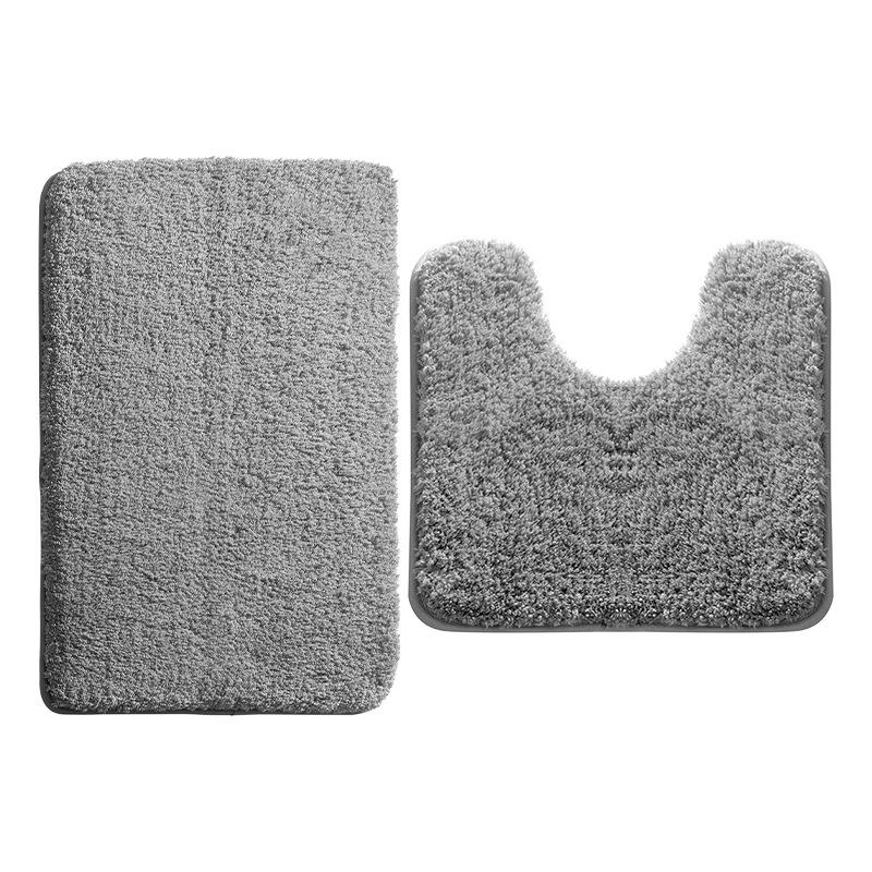 Thickened U-Shaped Non-Slip Absorbent Toilet Mat - Dirt-Resistant Bathroom and Bedside Carpet
