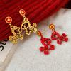 Bijoux de mode Boucles d'oreilles Cheval Nouvel An Boucles d'oreilles Pendantes Mascotte Cheval Cadeau Année du Cheval
