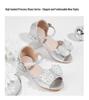 2025 New Girl's Bowknot High Heel Sandals - Princess Style for Outdoor Wear