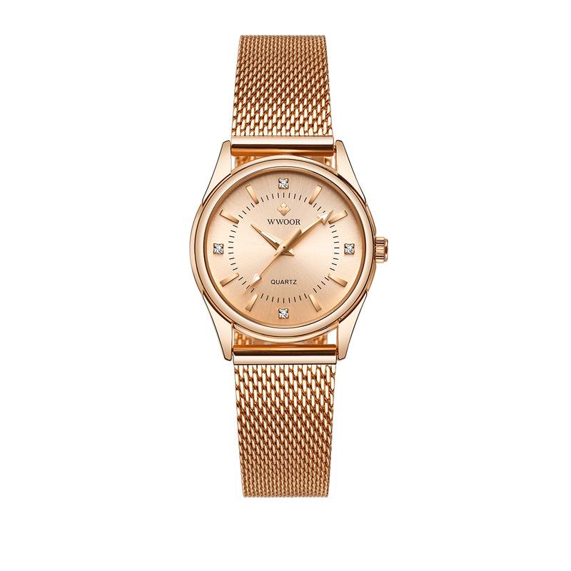 WWOOR Women's Mesh Band Quartz Waterproof Watch