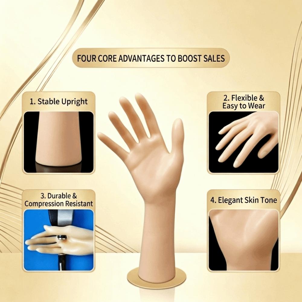 Durable Display Stand Multi-purpose Jewelry Display Holder Fashion Accessory Mannequin Hand Shop
