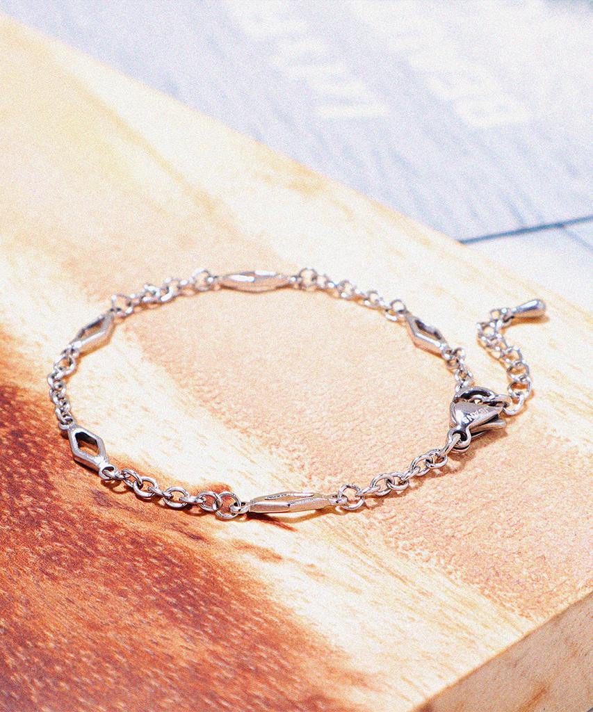 Jbans Classic A Diamond Point 06 Ring Chain Mix Bracelet (C2601Ac1392_Sv)