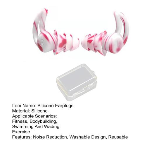 1 Paire Bouchons d'Oreilles en Silicone Réduction du Bruit Lavables Imperméables Doux Réutilisables Protection Auditive Concerts Travail Étude Sommeil Bouchons d'Oreilles Silencieux