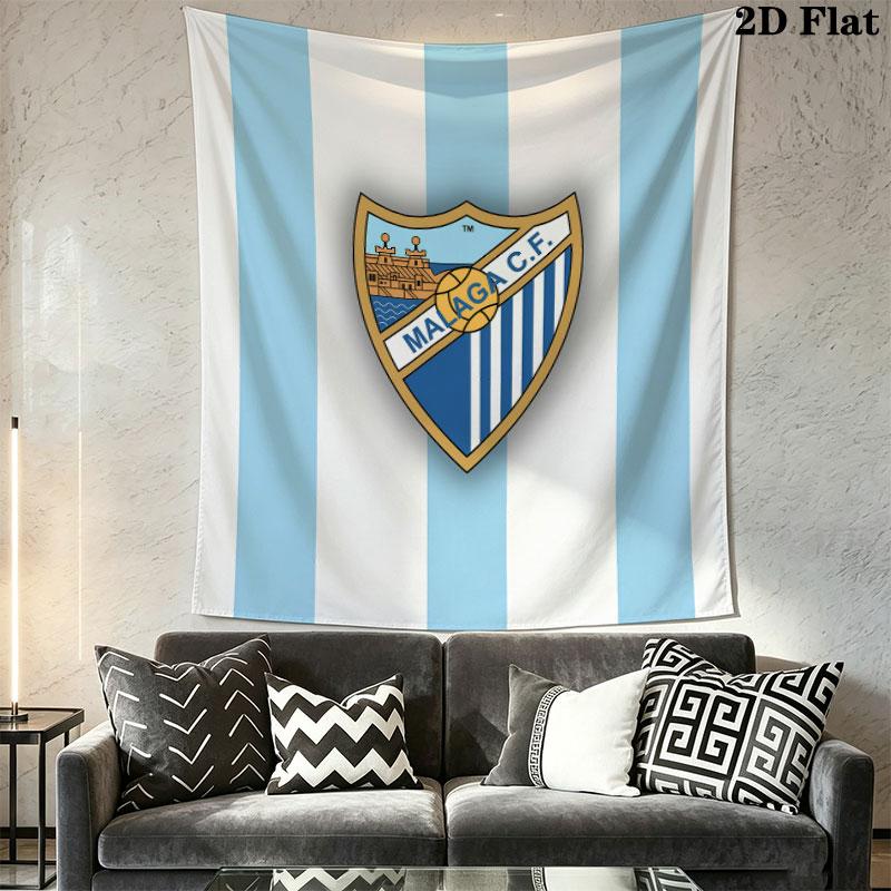 Málaga C .F Wall Hanging Printed Fabric Blanket Decorative Tapestries for Bedroom Living Room Home Decor