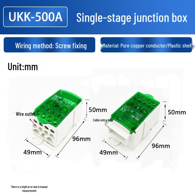 High Current Multi-Out DIN Rail Single-Pole Distribution Box: UKK 80A, 125A, 160A, 250A, 400A, 500A