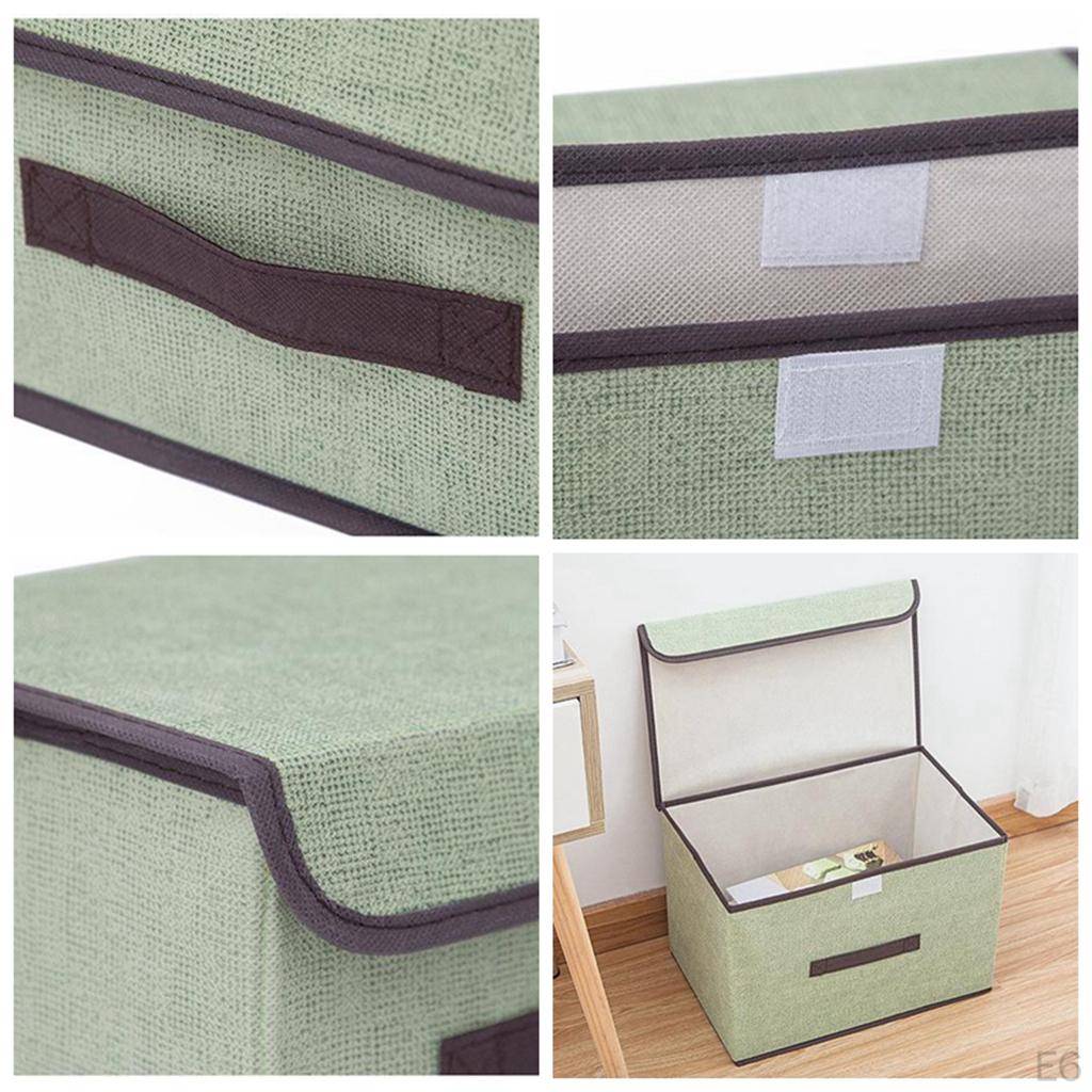 Faltbarer Aufbewahrungsbehälter mit Deckel, Stoff Dekorative Box Organizer Behälter Korb Würfel für