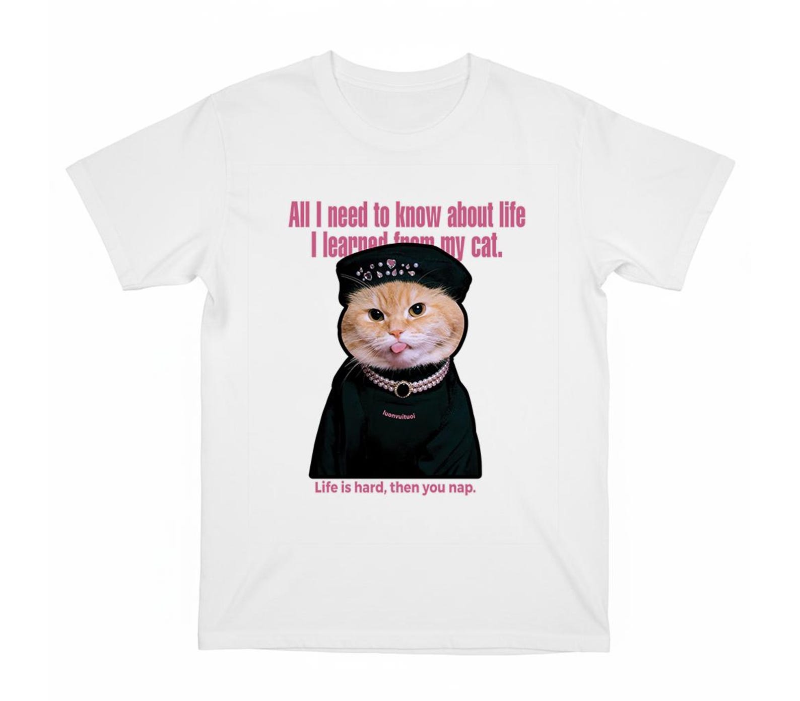I learned from my cat Funny cat shirt •Cat meme shirt •Cat lover Gift •Silly Cats Silly Kitten Tshirt •Cute Kitten Tee •Cat Mom Dad Gift S