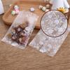 100Pcs Translucent Frosted Rose Flower Pattern Fruit Tea Candy Cookie Machine Sealed Bags Plastic Packaging