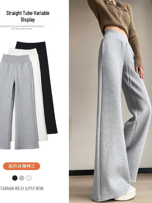 Women's New High-Waisted Pants: Narrow-Leg, Wide-Leg, Straight-Leg, Casual, Sweatpants, Sportswear.