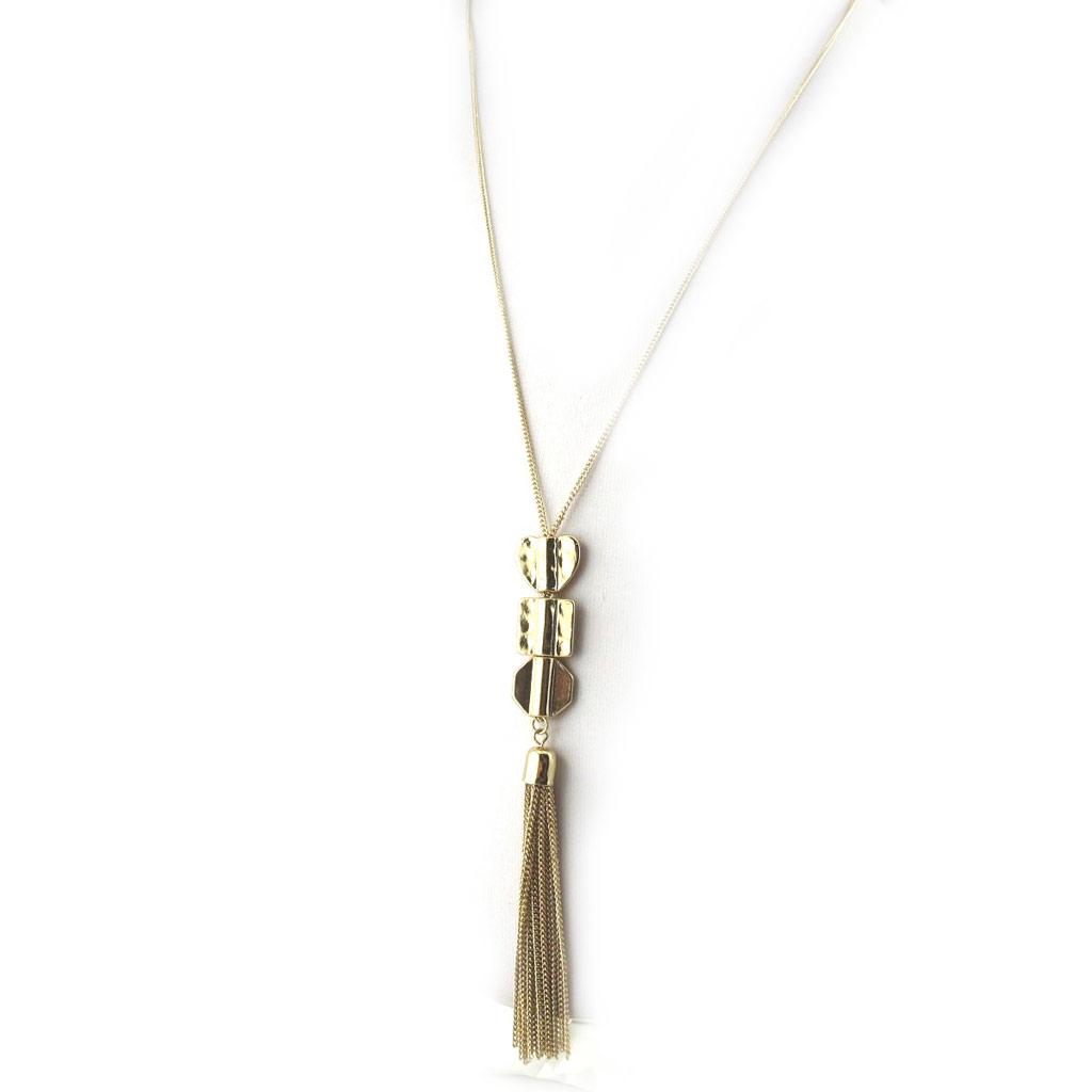 Les Trésors De Lily [N1131] - Antiqued Gold 'Kilimanjaro' Necklace