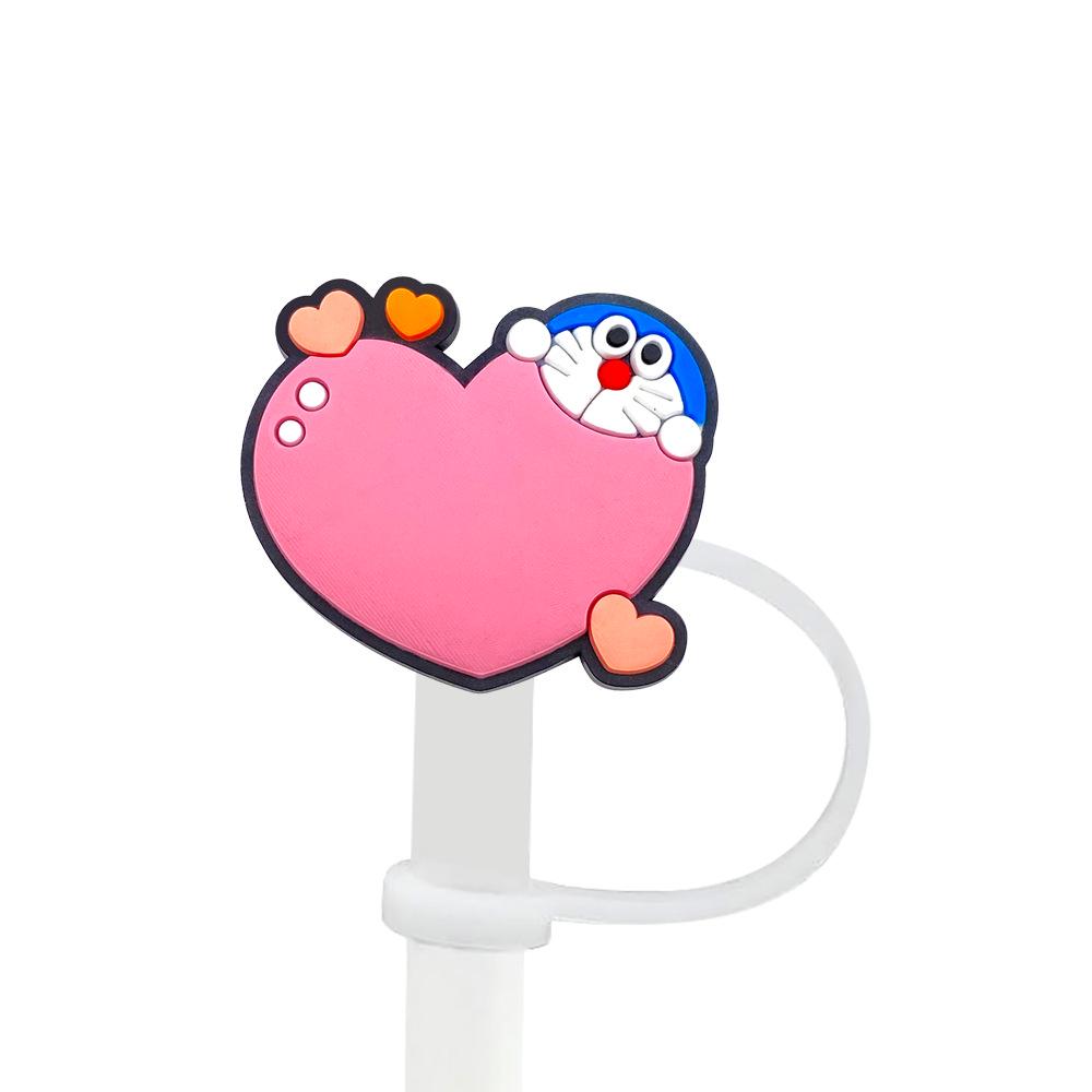 

Doraemon 8-10mm Rubber Straw Cap Dust Stopper - Cartoon Reusable Straw Cover Accessory