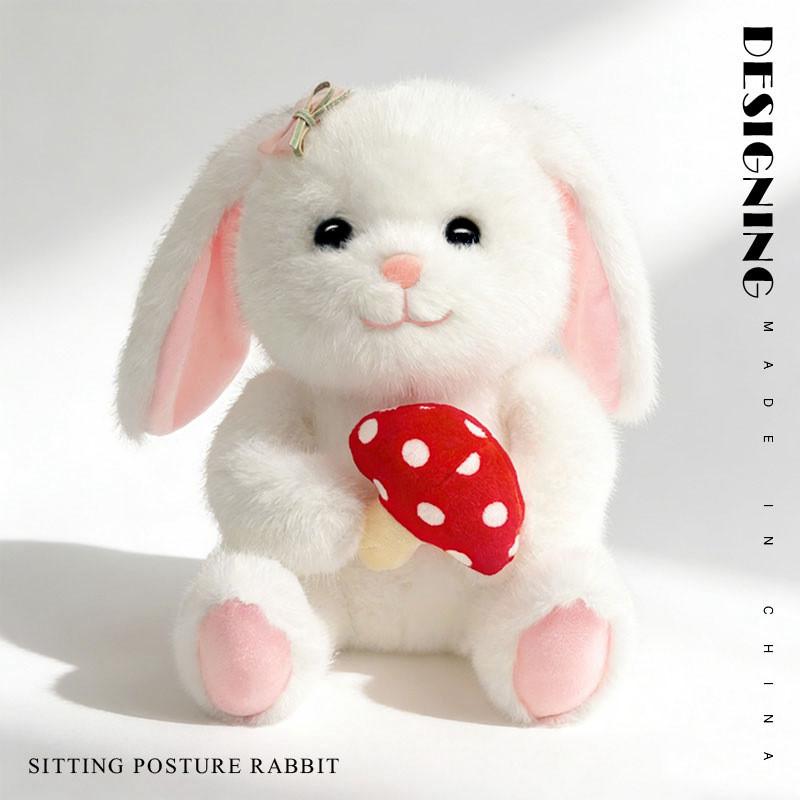 Plush Bunny Toy With Scarf And Carrot Design For Kids Gift Collection