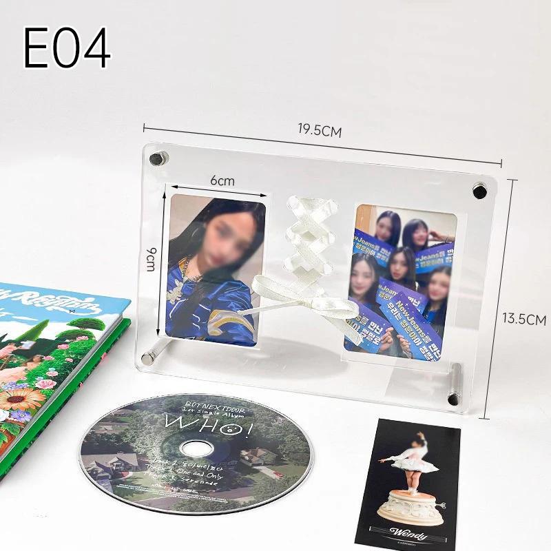 Ins Cd Picture Display Stand Frame Poster Holder Transparent Acrylic Photo Frame Idol Postcards Protector Album Home Room Decor