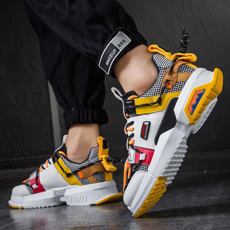 Fashion Men's Casual Sneakers Spring Autumn Sneakers Breathable Men Shoes Lace Up Comrfortable Platform Shoes Men's Vulcanized Shoesff5