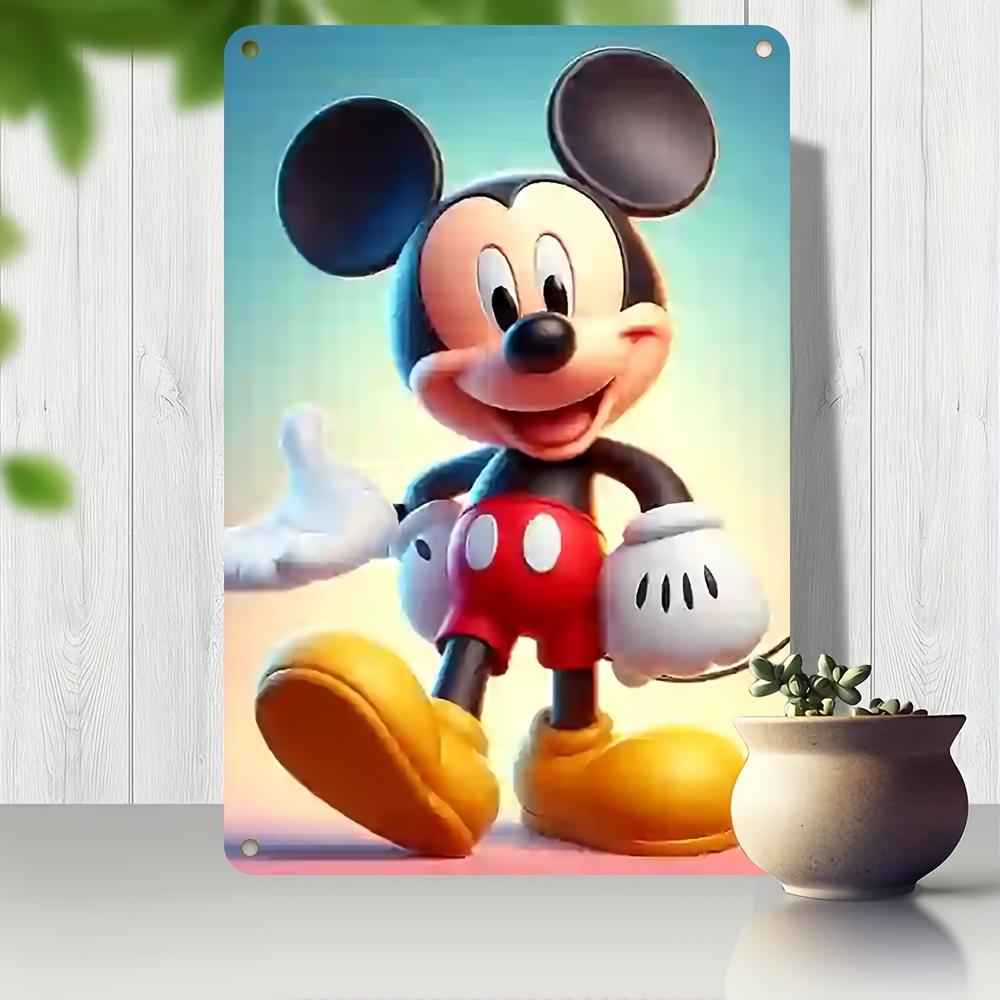 Miniso Mickey Colorful & Creative Bar Metal Sign, Retro Plaque, Sign, Alcohol Drinker, Pub, Club, Kitchen Wall Decoration