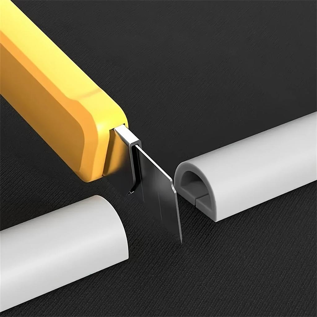 1PC 118.11in Self-adhesive Trunking Cable Management Versatile Cable Management Wear-resistant DesignDimensions Cable Organizer