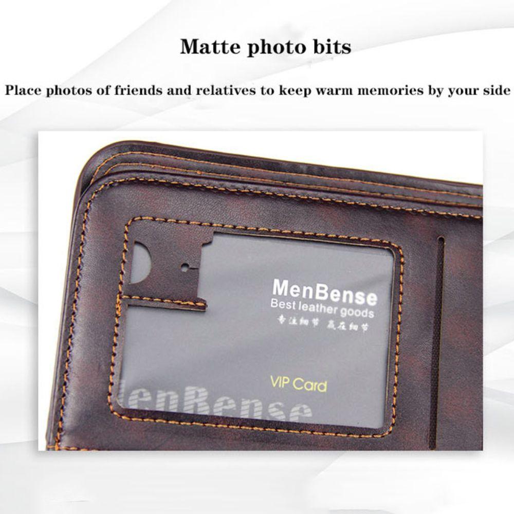 PU leather Gift Trifold Wallet Pocket Black Brown Male Purse Coin Purse Card Holders Men Wallets