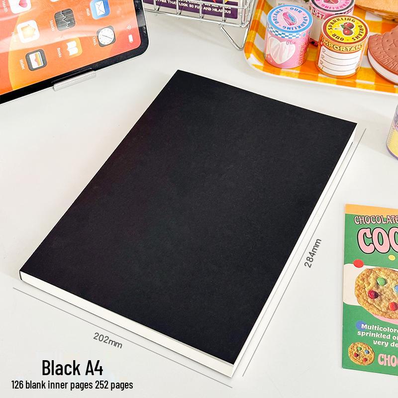 Retro Kraft Paper A5 Notebook - Thick Blank Journal for Students