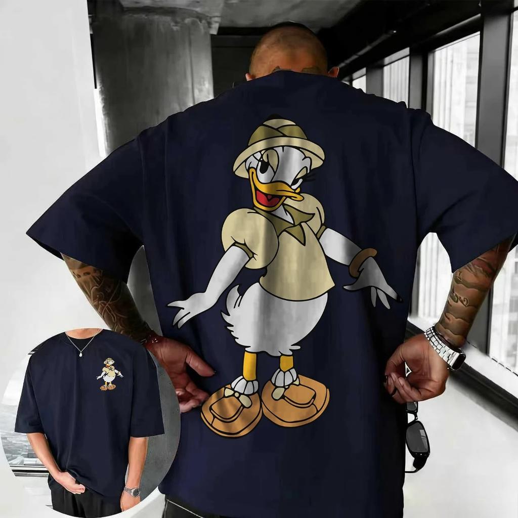 2026 Summer Disney Mickey Mouse Donald Duck Graph Tshirt Fashion Cotton Quality Casual Loose Short Sleeve Classic Unisex