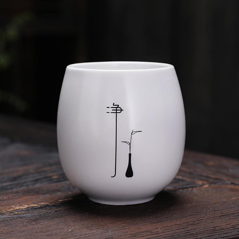 Ceramic Single Cup Coffeeware Teaware Kung Fu Tea Accessories Cups Kitchen Dining Bar Home Garden