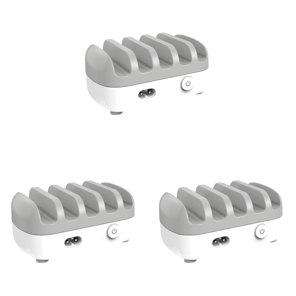 

5-Port USB Charging Station 40W Fast Charging Dock for Android iPhone(White UK)