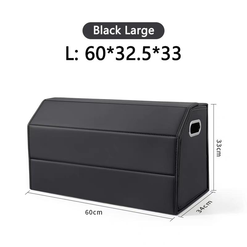 Car Trunk Storage Box Organizer For Tesla Model 3/Y Juniper PU Leather Trunk Cargo Storage Foldable Stowing Tidyin Container Bag