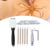 Leather Stamping Tool Leathercraft Carving Kits Leather Craft Hammer Leather Carving Embossing Tools for DIY Craft