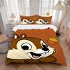 3pcs Set Chip & Dale1pc of Quilt Cover+2pcs of Pillowcase, No Core, Print Bedding, All Seasons Bedroom Setting067