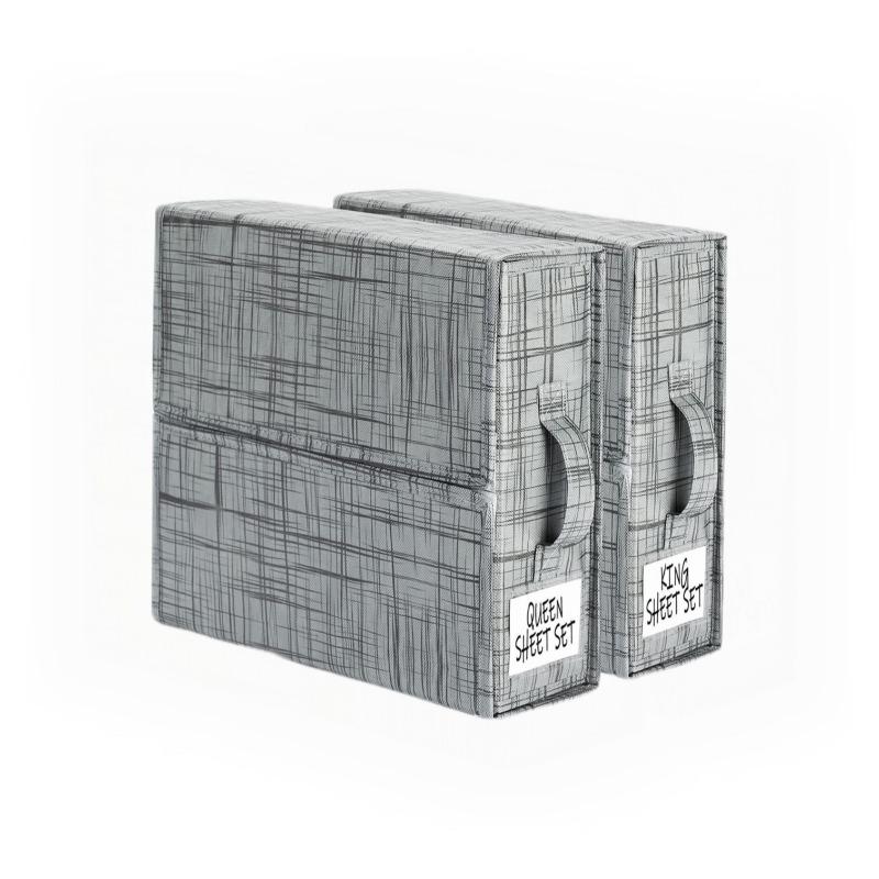 Non-woven foldable bed sheet clothing wardrobe storage box dust-proof storage box with lid organizing storage box