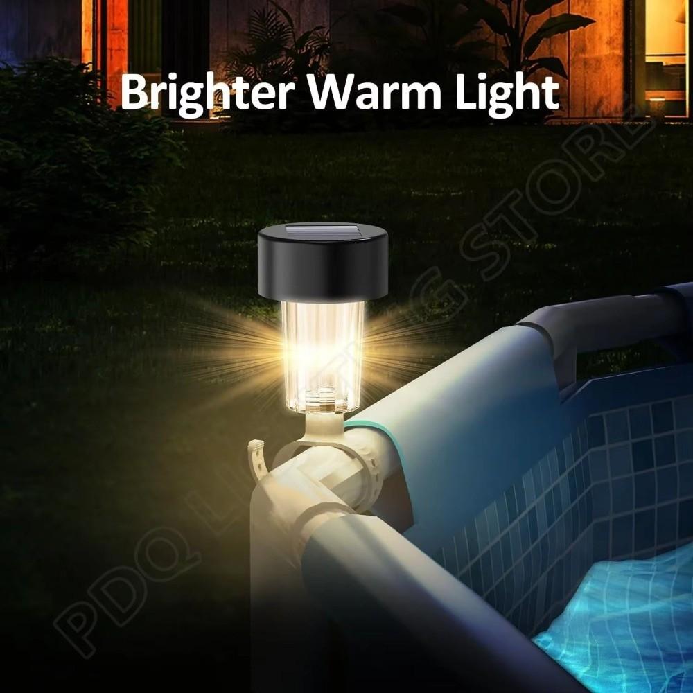 6pcs with Zip Tie Pool Fence Light LED Plastic Garden Lighting New Solar Pool Light Outdoor Use