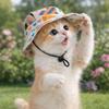 Ear Exposed Dog Fisherman Hat Adjustable Dog Sunscreen Hat Fashion Pet Sun Hat  Beach Activities