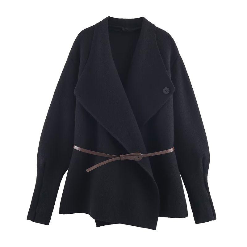 Za Autumn and Winter New Arrivals Women's Clothing Zr European and American Style Export Fashion Simple Versatile Belted Knitted Blazer