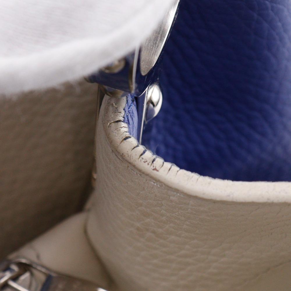 LOUIS VUITTON CAPCSINE MM Handbag Parnasea Blue / white/Taurillon Clemence Leather Women Used