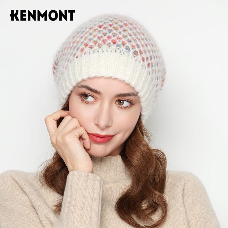 Женская вязаная шапка с помпоном Kenmont 58cm