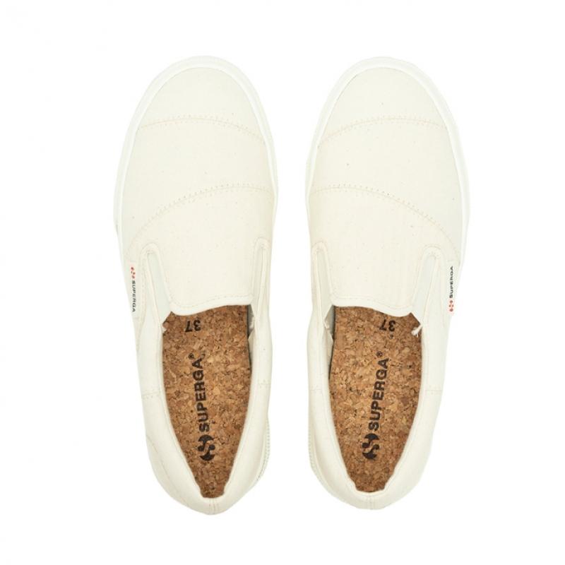 Superga 2347 Organic Slip On Patchwork Beige S2128nwa8g