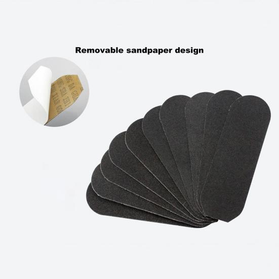 Pediküre-Schleifer Umweltfreundlich Einfach zu Bedienen Edelstahl Fußfeile mit Nachfüll-Schleifpapier für Nagelhaut