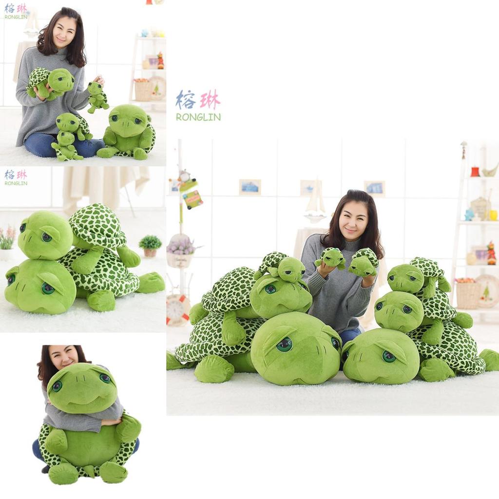 Turtle Plush Toy With Big Eyes Soft Stuffed Animal Pp Cotton For Kids Gift