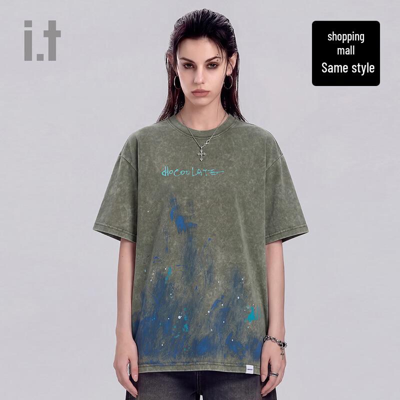 CHOCOOLATE i.t Washed Graffiti Short Sleeve T-Shirt 2XL
