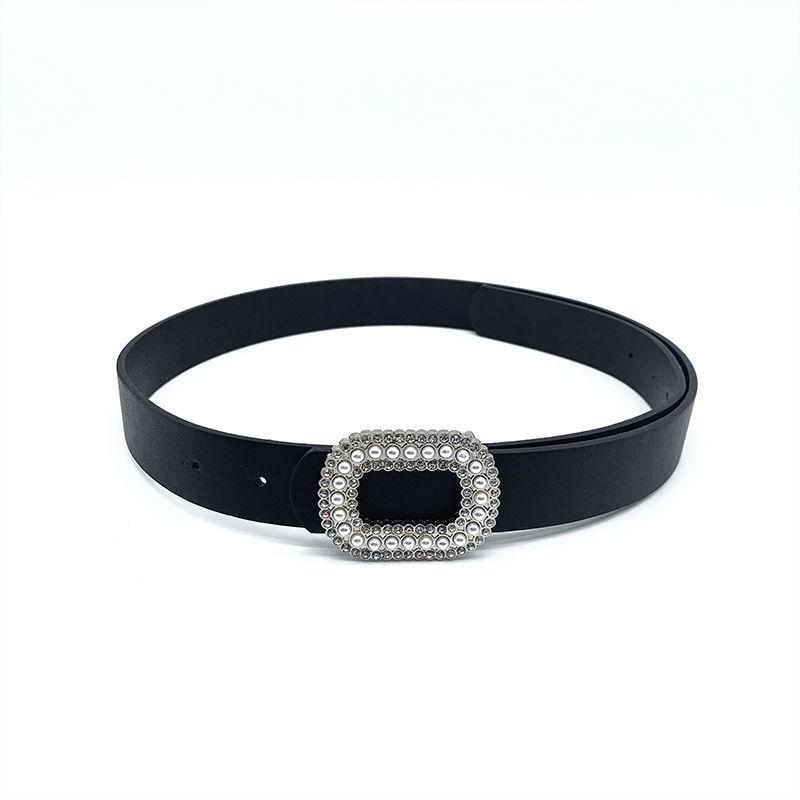 

Retro Elegant Pearl And Diamond Clip Waistband For Womens Outfits Fashionable Square Diamond Button