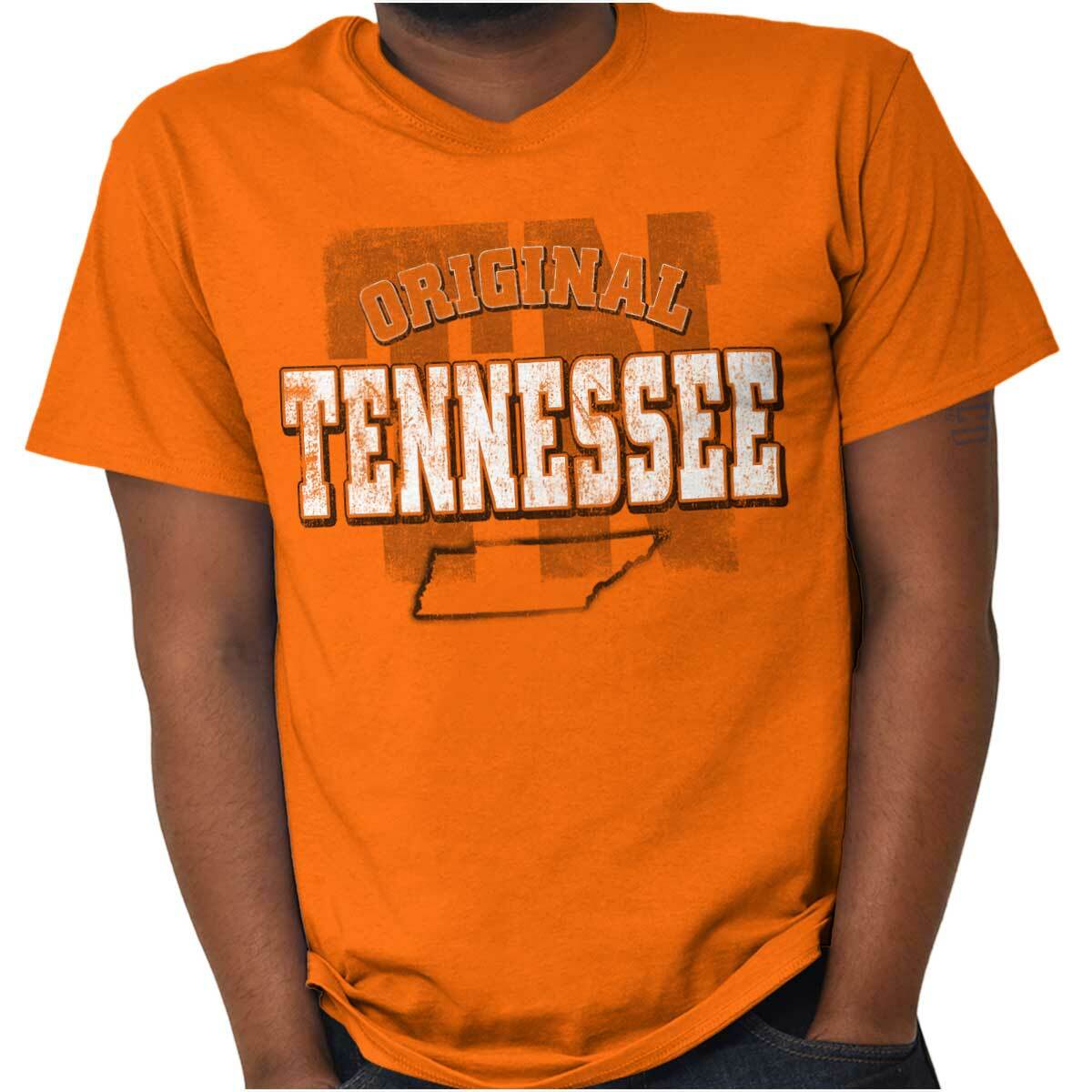 Tennessee Original Hometown Vacation Gift TN Womens or Mens Crewneck T Shirt Tee L