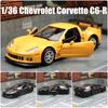 Mașină de jucărie Chevrolet Corvette C6-R 1/36, model de jucărie pentru copii, RMZ CiTY, curse turnate sub presiune, miniatură, trage înapoi, cadou de colecție pentru copii și băieți
