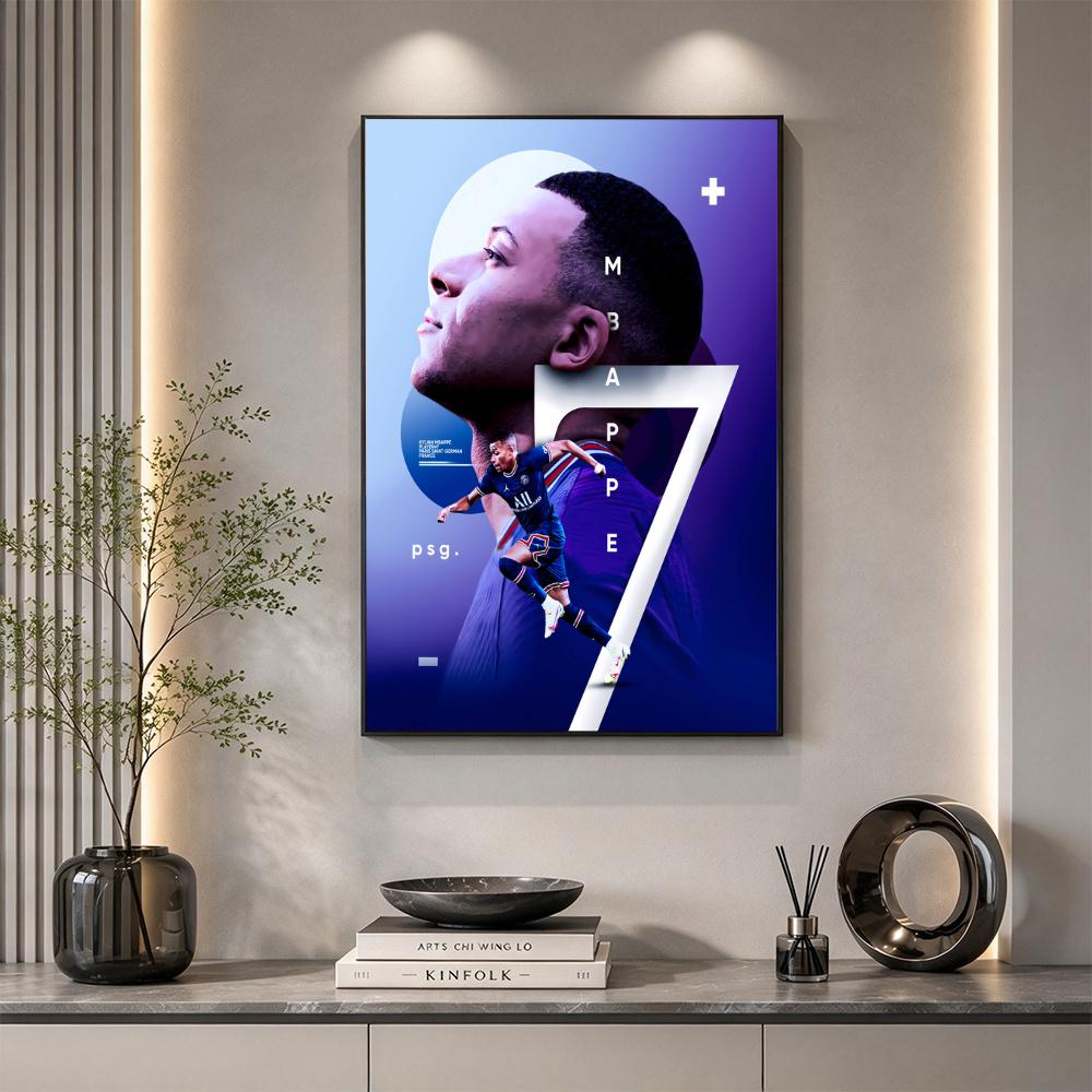 Mbappe 5D Diy Diamond Painting Round Diamond Diy Frameless Holiday Artwork Suitable For Home Office Wall Decoration