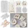 DIY Drip Glue Mold European Style Tray Lace INS Bow Storage Tray Box Silicone Plate Ornament
